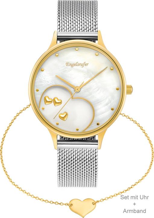 Engelsrufer ERWO-HEART-02 Happy Hearts Set Damenuhr 34mm 5ATM (Analoguhr, 34 mm)