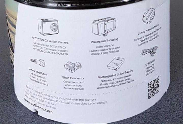 Actual product image Activeon Actioncam CX (Wi-Fi)
