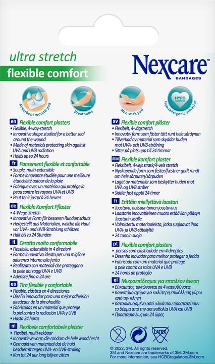 Immagine prodotto Nexcare Pflaster Ultra Stretch Flexible Comfort 3 Grössen assortiert (30 x)