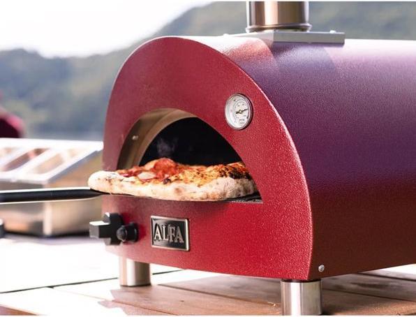 Actual product image Alfa Forni Linea Moderno Portable Pizzaofen Antique Red (Pizza oven gas)