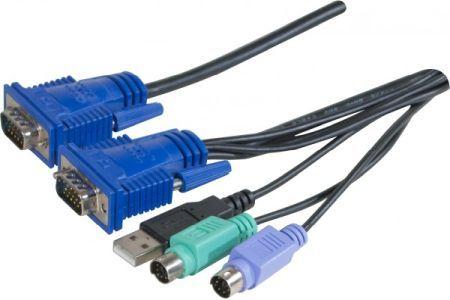 Produktbild Exertis Connect KVM Kombikabel USB, PS/2, 3.0 m