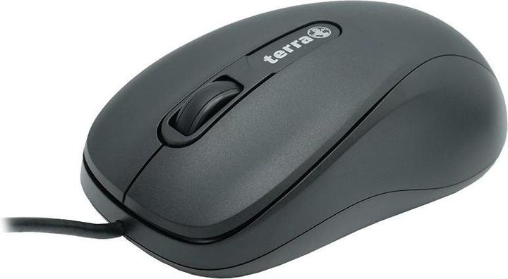 Actual product image Wortmann TERRA Mouse 1500 Corded USB black 3-button, symmetrical (Cable)