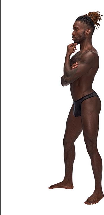 Produktbild Male Power Landing Strip Bikini Brief - Black - L (L)