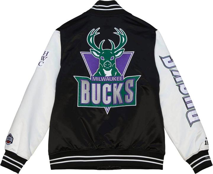 Image du produit Mitchell & Ness M&N Varsity Satin VEste - NBA Milwaukee Bucks (S)