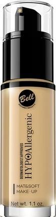 Bell Cosmetics Fluido opacizzante ipoallergenico Mat&Soft Make-Up 03 Sunny Beige 30g (Soleggiato Beige)
