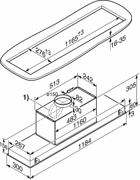 Image du produit Miele DA 2628 ED (Hotte intégrée)