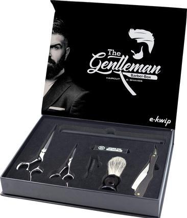 E-kwip Barber Gentleman Box inkl. Haarschere (17.78 cm)