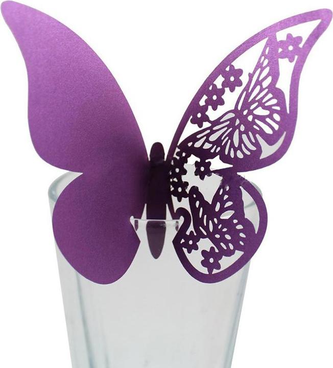 Immagine prodotto Segnaposto 'Farfalla' viola (10 pezzi)