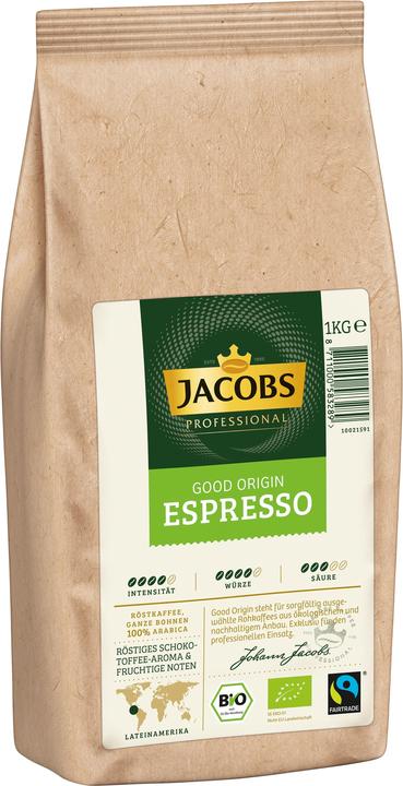 Jacobs Good Origin Espresso coffee beans, strong arabica beans, 1.0 kg (1000 g)