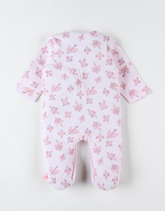 Produktbild Noukies Strampler Jersey mit Vögel Rosa Gr. 80 (80)