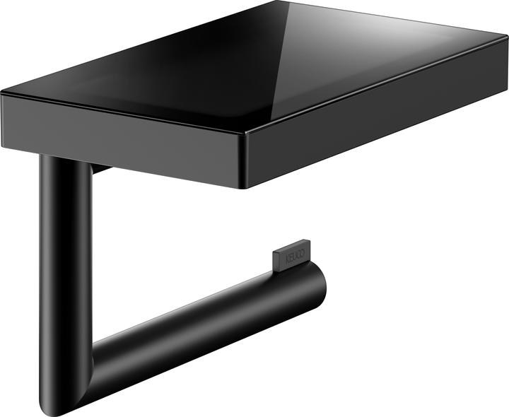 Keuco WC-Papierhalter COLLECTION REVA mit Glas-Ablage offene Form sw ma