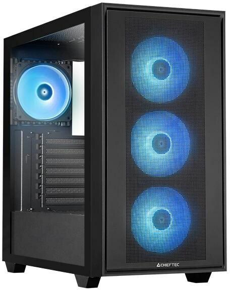 Chieftec Hunter 3 GS-03B-OP (schwarz, Tempered Glass) (mATX, Mini-ITX, E-ATX)
