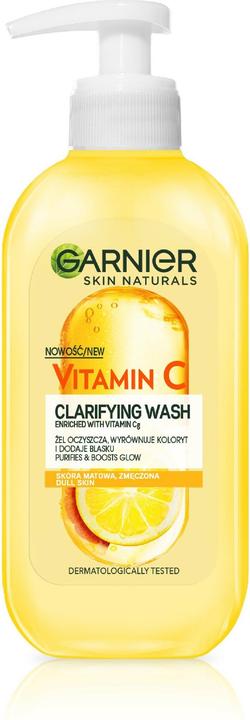 Garnier Skin Naturals Vitamin C Cleansing Gel With Vitamin C For Dull And Tired Skin 200Ml (Gel, 200 ml)
