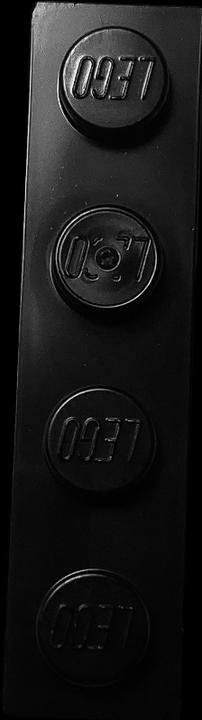 Produktbild LEGO 1x4 Platte Schwarz - Black Plate 3710 - 500x (LEGO Zubehör)