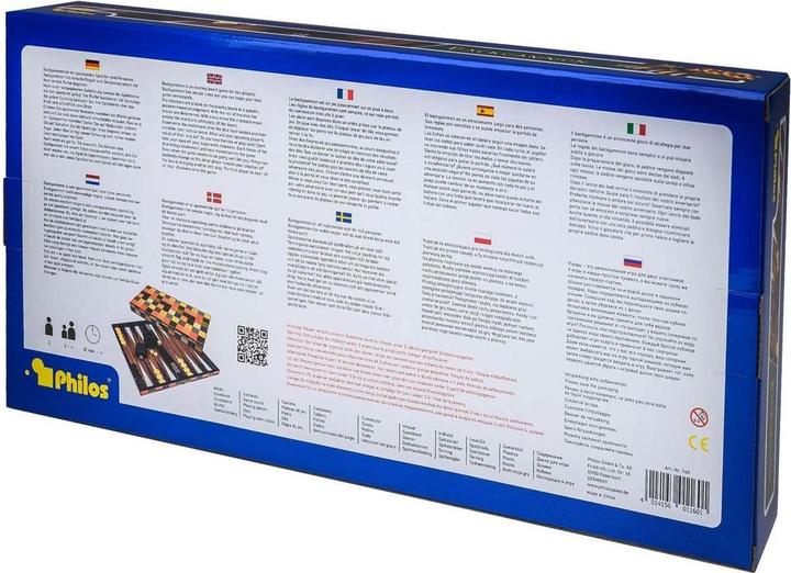 Image du produit Philos Backgammon fourni grand fermeture magnétique (Allemand, Français, Italien, Anglais)