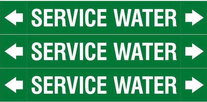 Energy Label Brady ASME - Pipe markers - Service Water