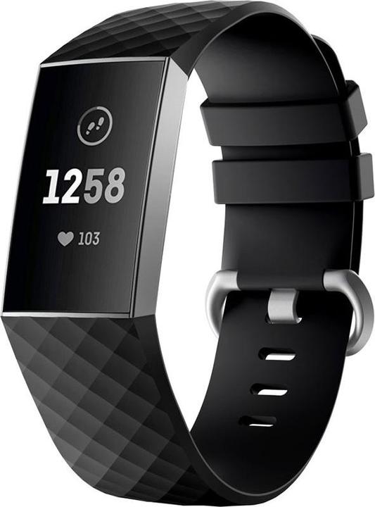 Actual product image Apfelkiste Ersatz Sport Armband Silikon Fitbit Charge 4 / 3 - Schwarz (Silicone, 3)