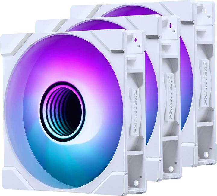 Phanteks M25 Gen2 PWM D-RGB Lüfter, 3er-Pack - 120mm, weiss (120 mm, 3 x)