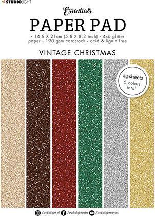 Actual product image art by marlene Paper Pad "Vintage Christmas" 24 Sheets Essentials (190 g/m²)