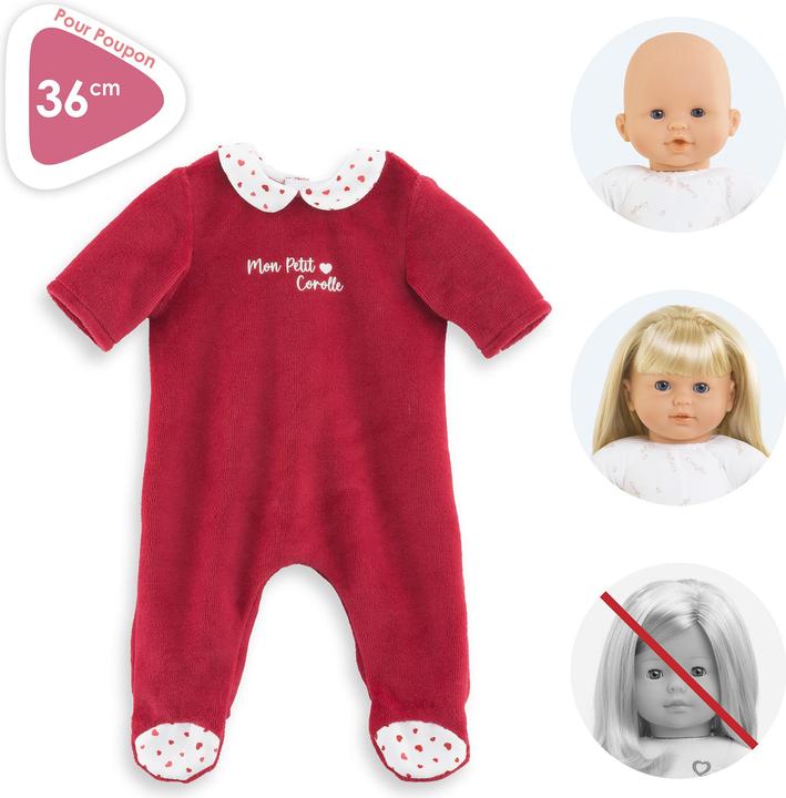 Actual product image Corolle Mon Grand Poupon Hearts pyjamas, 36 cm