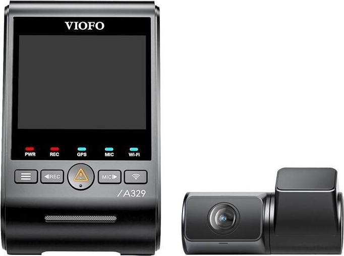 Produktbild Viofo A329 2CH 4K 60FPS + 2K WiFi, GPS (GPS-Empfänger, Eingebautes Mikrofon, Beschleunigungssensor, WLAN, 4K)