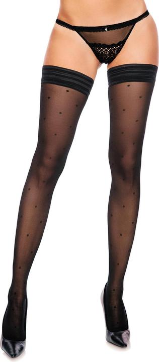 Produktbild Glamory Dotty 30 Halterlose Strümpfe, Farbe schwarz, Grösse 56-58 (30 DEN, 56 - 58)