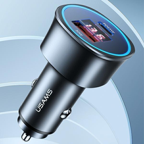 Produktbild Usams Lader laden. allein. 1xUSB + 1xUSB-C C26 95W (nur Kopf) Schnellladung schwarz