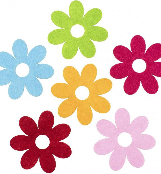 Actual product image Glorex Felt flowers, 6pcs. 6cm