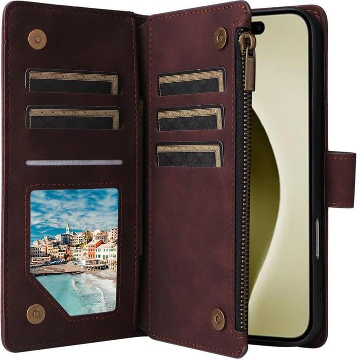 Immagine prodotto Cover-Discount iPhone 16 Pro - Custodia a portafoglio con cordino (Apple iPhone 16 Pro)