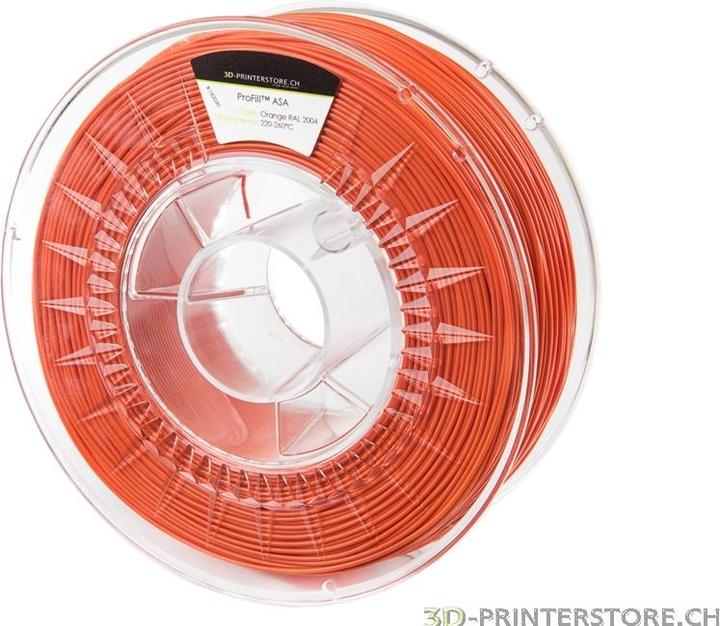 Actual product image 3d-printerstore.ch ASA ProFill Filament 2.85mm 1kg lion orange (ASA, 2.85 mm, 1000 g, Orange)