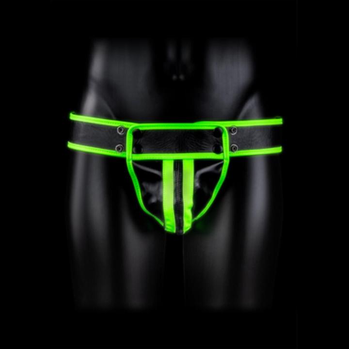 Image du produit Ouch! Striped Jock Strap - GitD/Black - L/XL (XL)