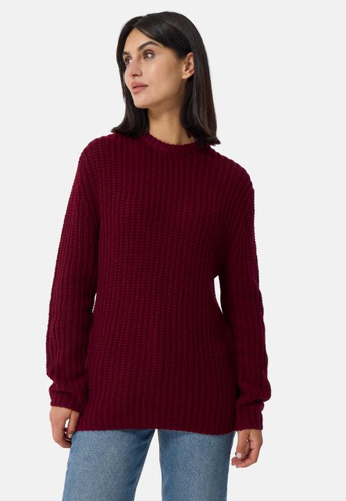 Cash-Mere Grobgestrickter Wolle Kaschmir Rundhals Pullover