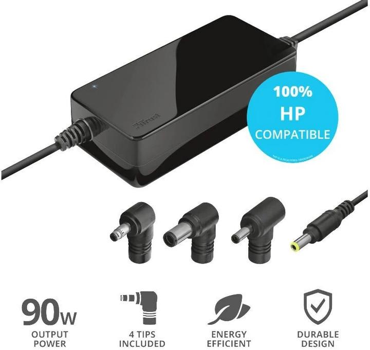 Actual product image Trust Power supply 90 W Maxo for HP Notebooks (90 W)