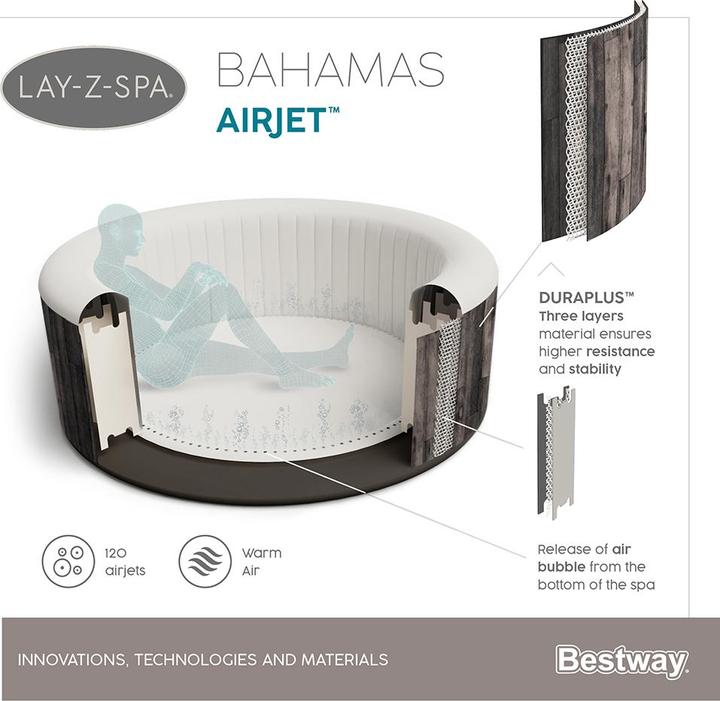 Produktbild Bestway Lay-Z-Spa Bahamas (4 Pers.)