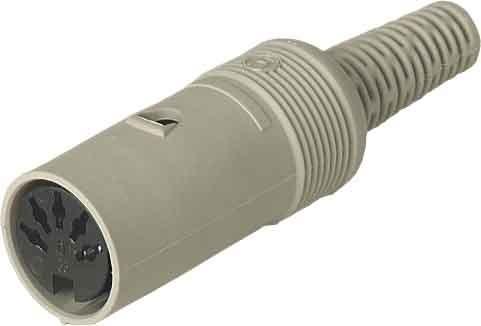 SKS Hirschmann MAK 30 S Connecteur rond DIN femelle, droit Nombre de pôles/broches : 3 Gris 1 pc.