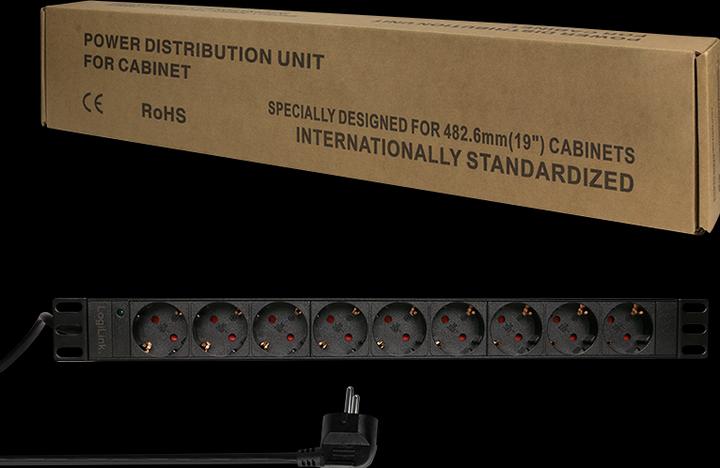 Produktbild LogiLink Stromverteilungseinheit (9 x, CEE 7/3, 2 m)