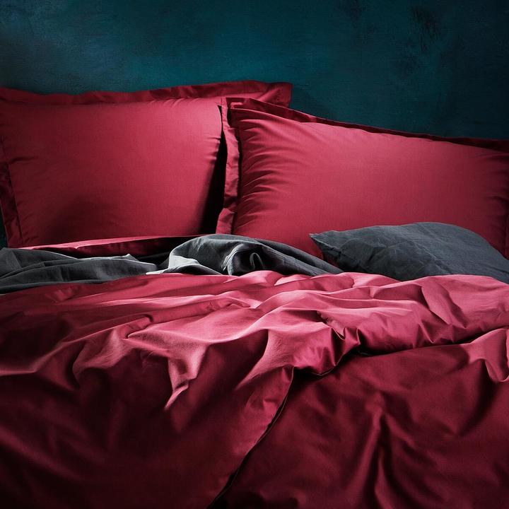 Image du produit Lorena Literie en satin mako uni Classic à bords francs (Set de linge de lit, 155x220 cm + 80x80 cm)