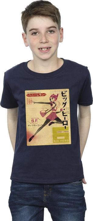 Immagine prodotto Disney Big Hero 6 Baymax Honey Lemon Newspaper Maglietta Ragazzi (140, 146)