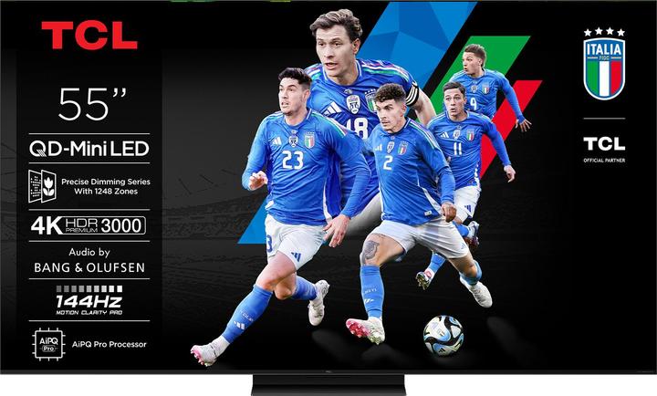 Immagine prodotto TCL Serie C7K Smart TV QD-MiniLED 4K 55" 55C7K, audio B&O, Dolby Vision IQ & Atmos, Google TV (55", Mini-LED, 4K, 2025)