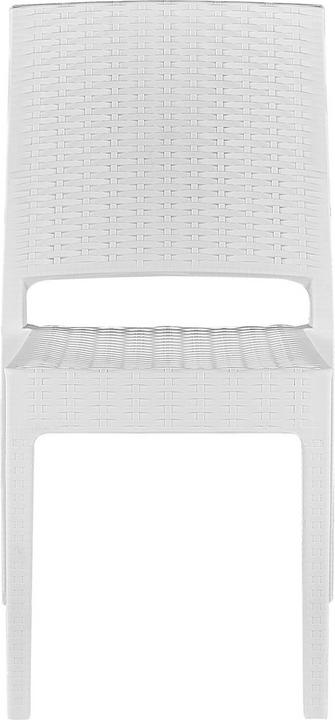 Produktbild Beliani Gartenmöbel Set Rattanoptik weiss 4-Sitzer FOSSANO (80 cm)