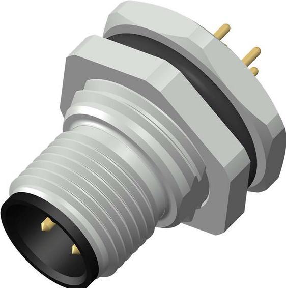 Actual product image Rs Pro M12 circular connector Plug for panel mounting, 4-pin 4A IP67