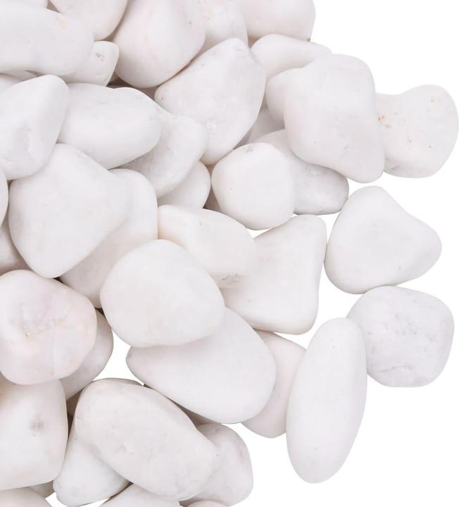 Image du produit VidaXL Galet poli 25 kg Blanc 2-5 cm,Couleur : Blanc,Matériau (Fond, Pierres)
