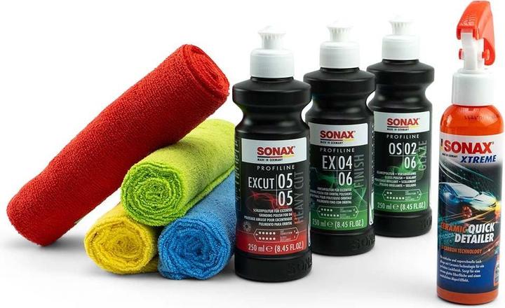 Immagine prodotto Sonax Set di lucidatura per auto (250 ml ciascuno) 8 pezzi (750 ml)
