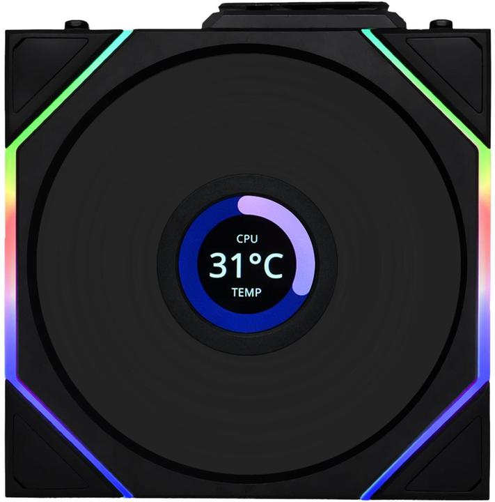 Actual product image Lian-Li UNI FAN TL Wireless LCD Lüfter, ARGB, PWM - Reverse Blade, 120mm, schwarz (120 mm, 1 x)