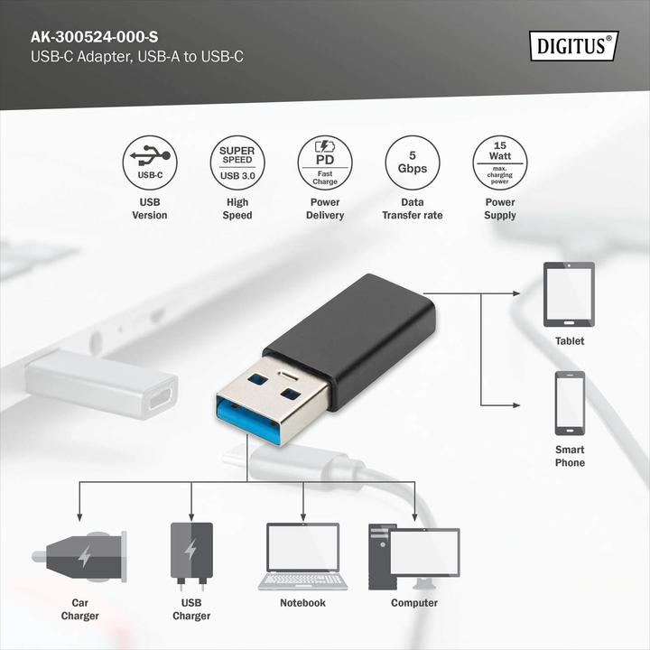 Produktbild Digitus C – A (USB 3.0, USB 3.1)