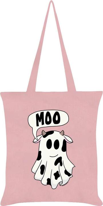 Actual product image Grindstore Moo! Ghost Cow Tote Bag