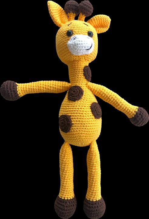 Immagine prodotto MyFriends Animale all'uncinetto, sonaglino e ciuccio a catena giraffa (35 cm)