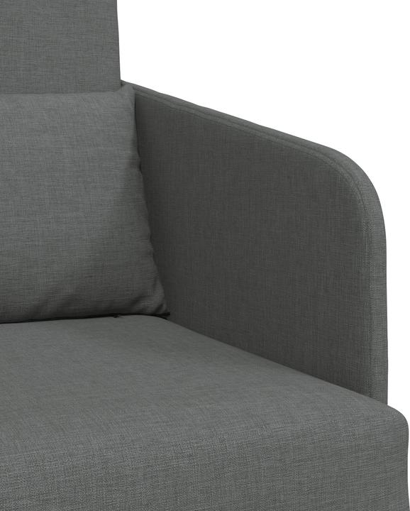 Actual product image VidaXL Floor sofa bed 2-in-1 dark grey 65x80x83 cm fabric (2 person sofa)