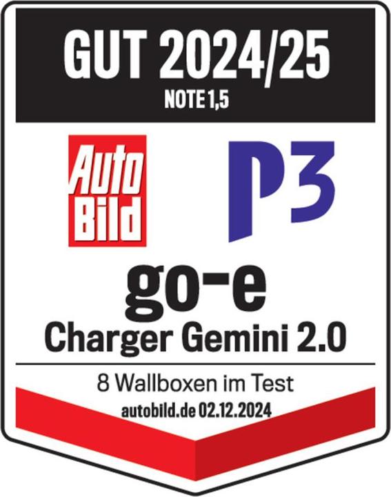Actual product image Go-E Charger Gemini fix 2.0 GSM (Type 2, 11 kW, 16 A, Type 2)