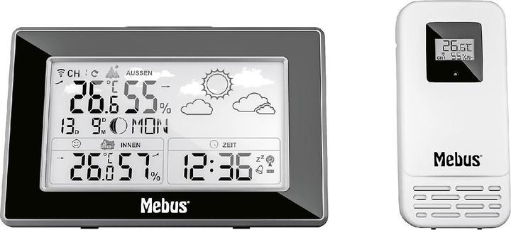 Actual product image Mebus Digital wireless weather station with wireless sensor and weather forecast